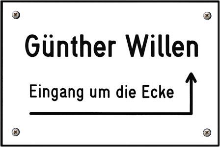 Günther Willen - Eingang um die Ecke - Logo
